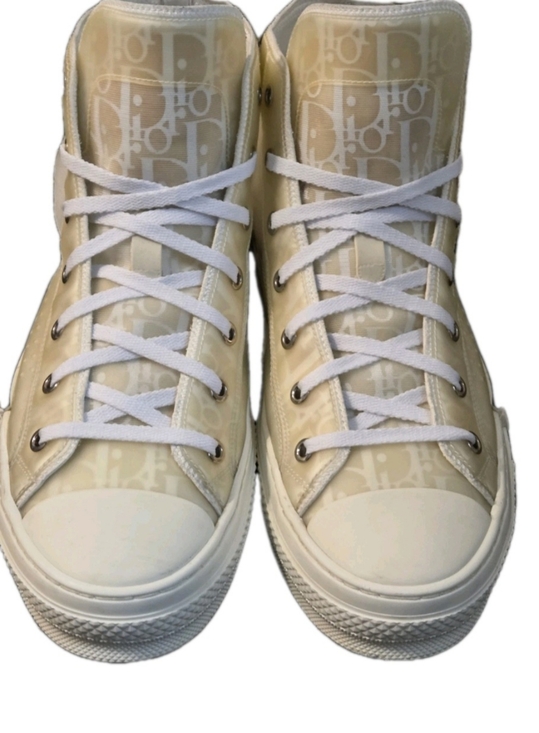 DIOR B23 League High-Top Sneaker White and Cream Dior Canvas EU 42 US Men's Sz 9 - Picture 6 of 15